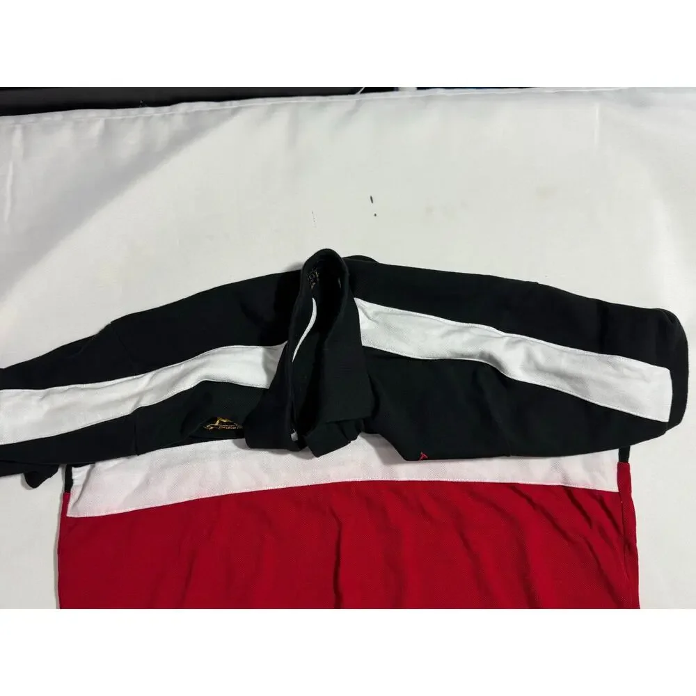 Polo Ralph Lauren Men's  Color-Block Shirt - Red, White & Black - Size Large